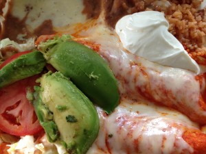 Enchiladas from El Farolito.