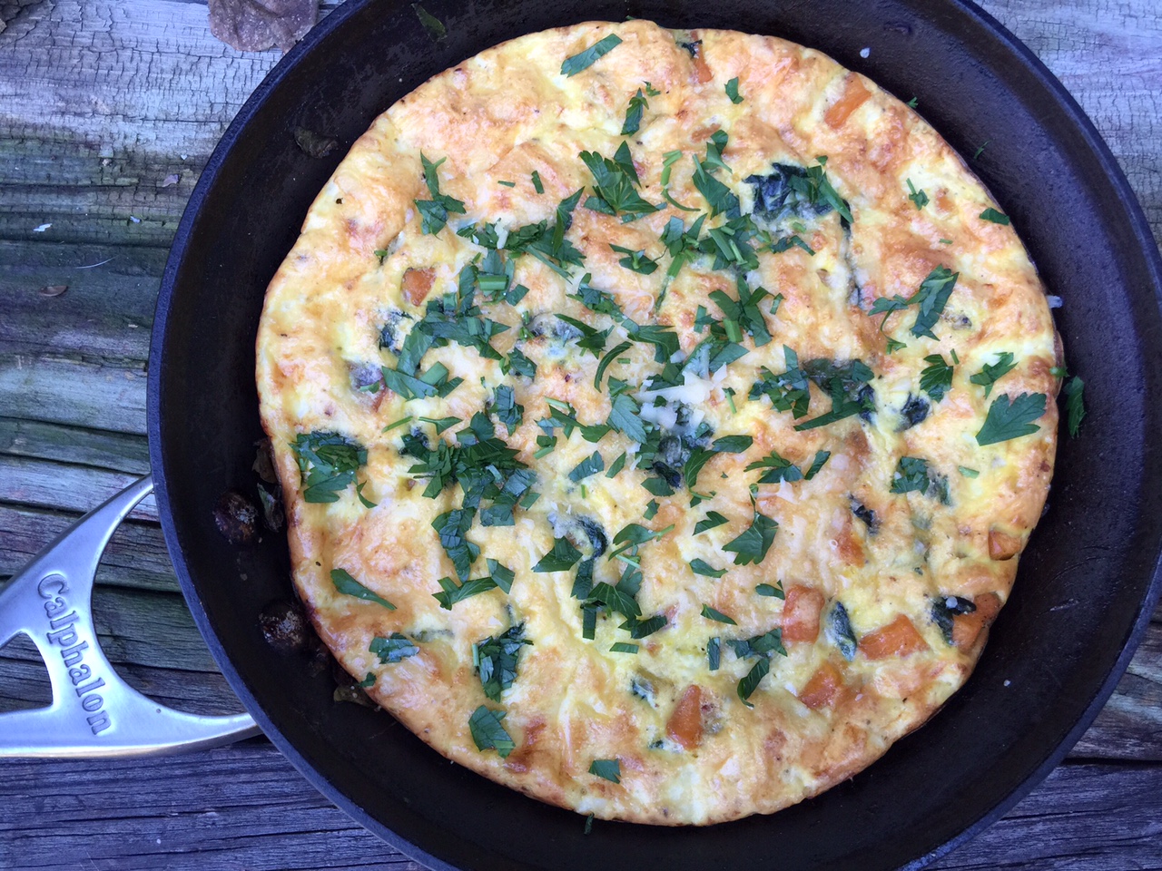 Easy, fast and cheap Sweet potatospinach frittata Hungry for Louisiana