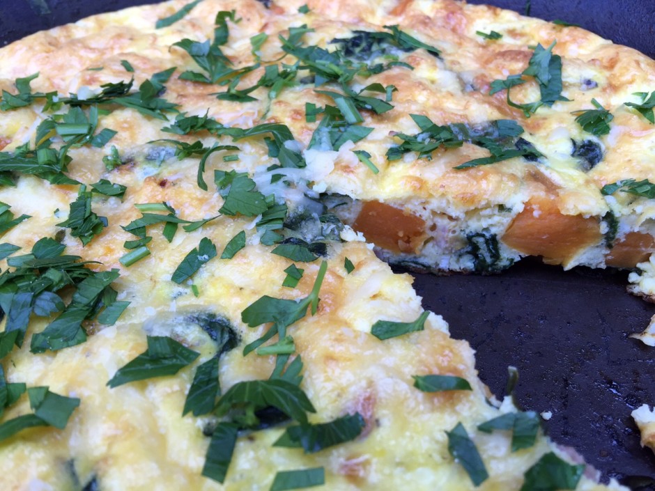Easy, fast and cheap Sweet potatospinach frittata Hungry for Louisiana